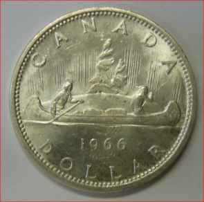 Canada 1 dollar 1966 kano